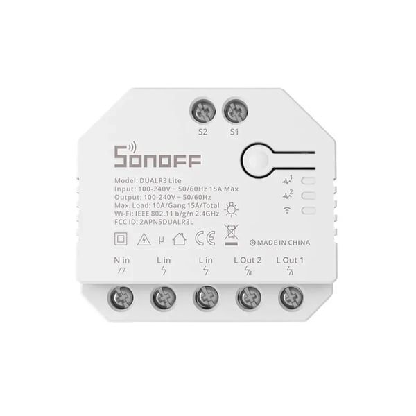 Smart Wi-Fi-bryter WiFi Sonoff Dual R3 Lite