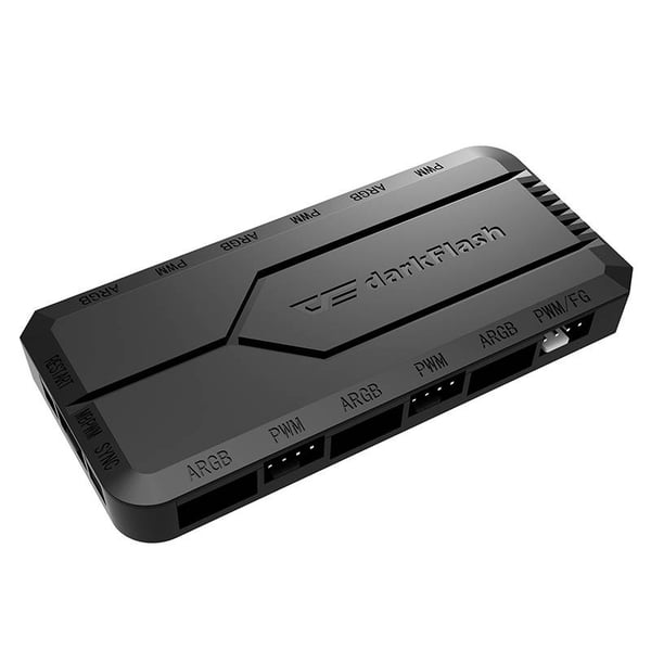 Viftekontrollboks for datamaskin Darkflash RC2 RGB PWM + fjernkontroll (svart)