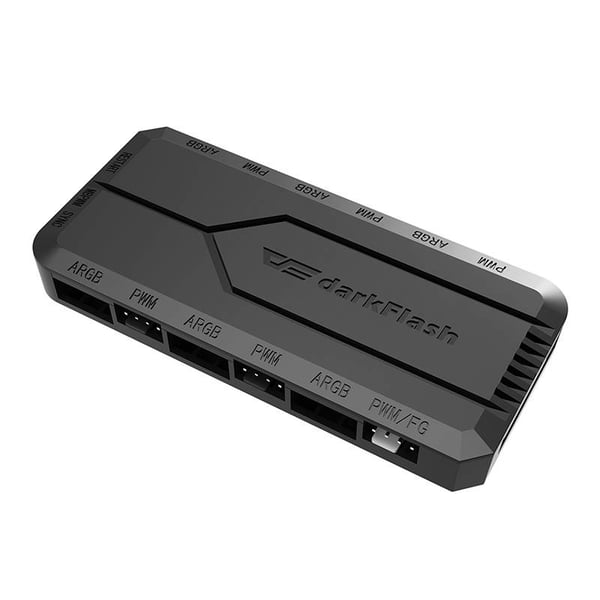 Viftekontrollboks for datamaskin Darkflash RC2 RGB PWM + fjernkontroll (svart)