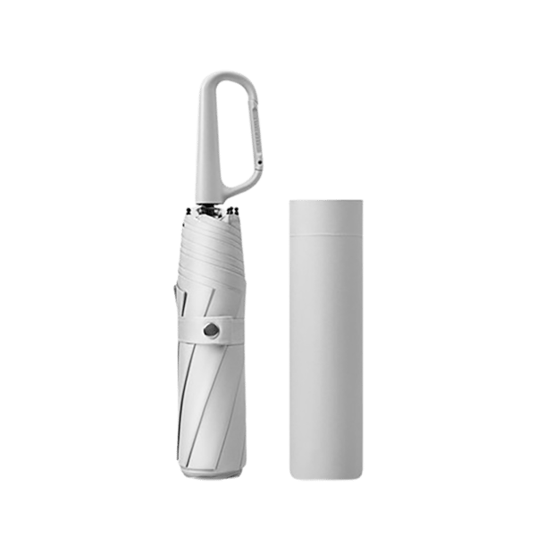 Automatisk Paraply med Ringklemme - Sammenklappelig Rejseparaply Grey