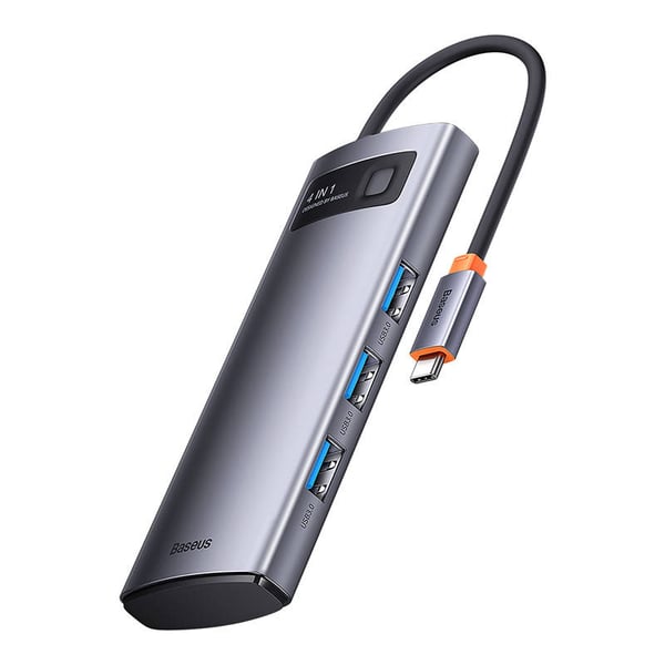 Hub 4in1 Baseus Metal Gleam Series, USB-C til 4x USB 3.0