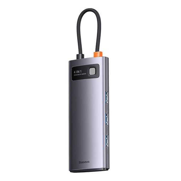 Hub 4in1 Baseus Metal Gleam Series, USB-C til 4x USB 3.0