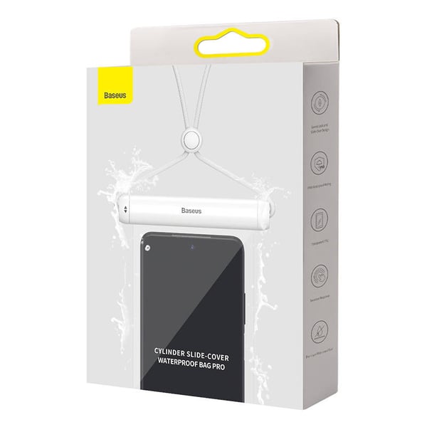 Baseus Cylinder Slide-cover vanntett smarttelefonveske (hvit)