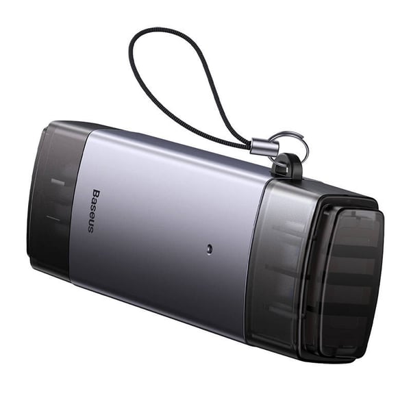 Baseus Lite Series SD/TF minnekortleser, USB + USB-C (grå)