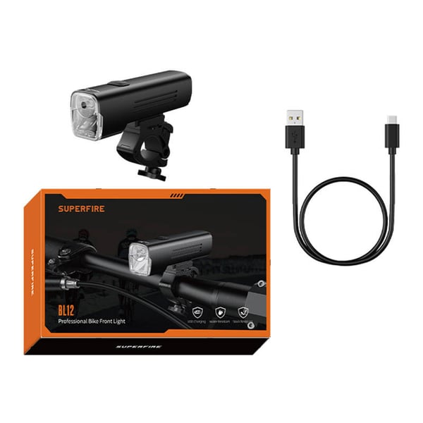 Cykellygte Superfire BL12, 4800mAh, USB