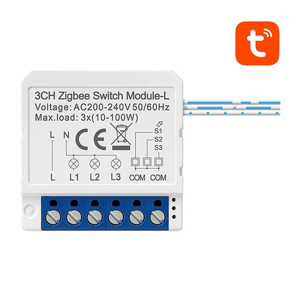 Smart Switch-modul ZigBee Avatto LZWSM16-W3 Ingen nøytral TUYA