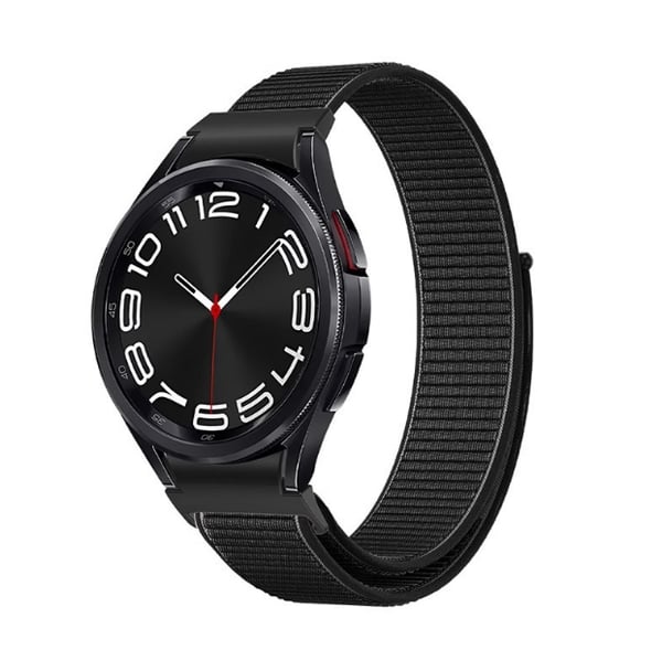 Stilig Nylonreim for Samsung Galaxy Watch 4/5/6 Black