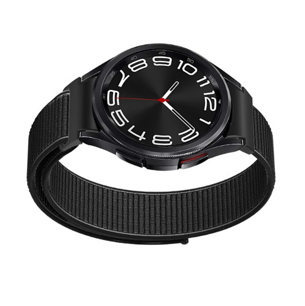 Stilig Nylonreim for Samsung Galaxy Watch 4/5/6 Black