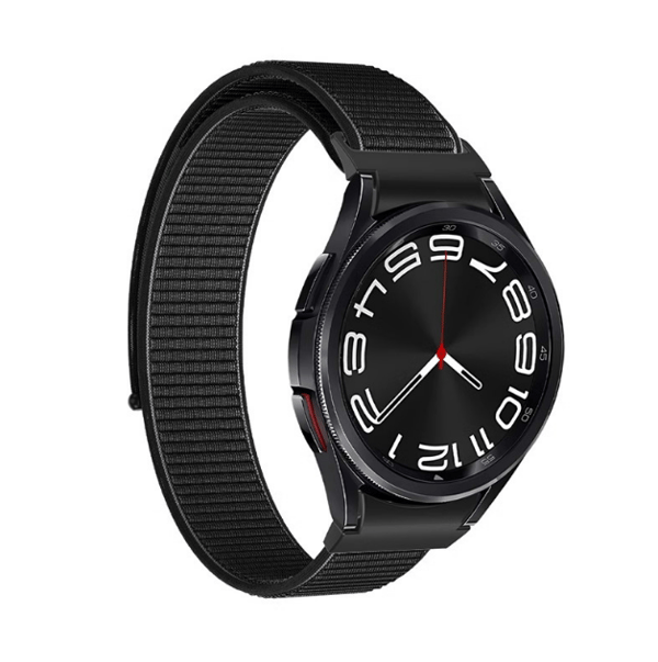Stilig Nylonreim for Samsung Galaxy Watch 4/5/6 Black