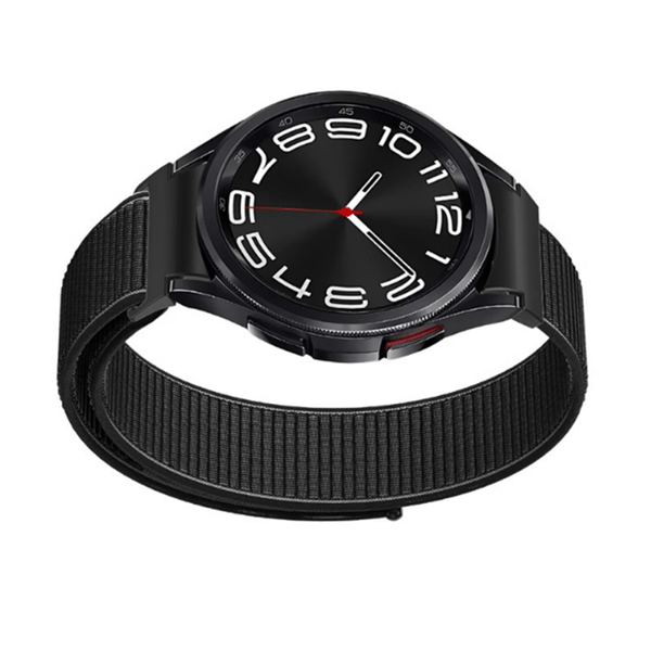 Stilig Nylonreim for Samsung Galaxy Watch 4/5/6 Black