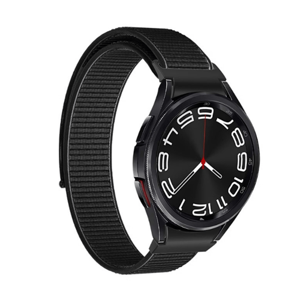 Stilig Nylonreim for Samsung Galaxy Watch 4/5/6 Black