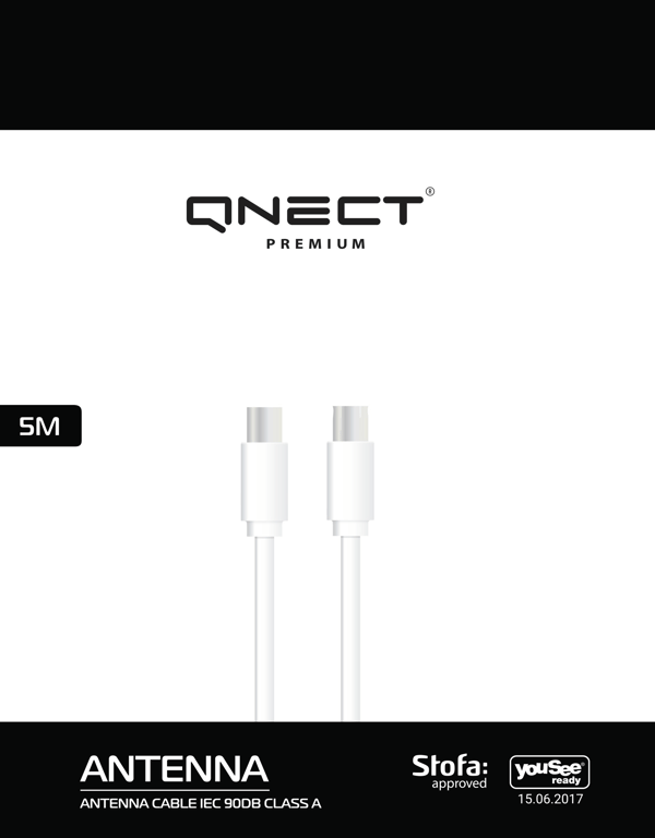 Antenna cable ClassA male-female fer YS 5m White