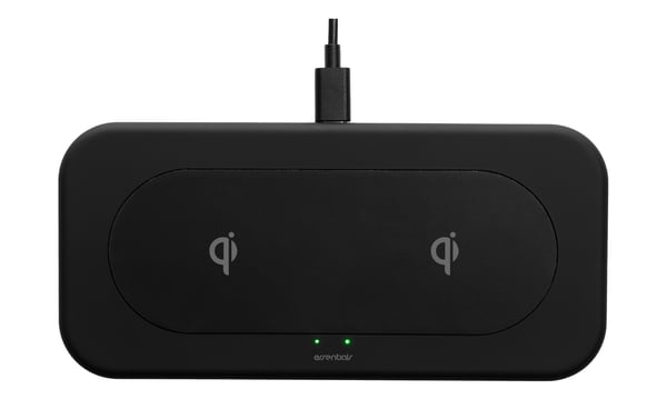 Qi Dual Wireless charger, 2x 10W, USB-C Cable 1m
