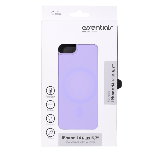 iPhone 14 Plus Silicone Mag back cover, Purple