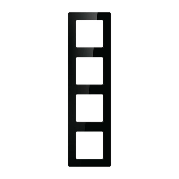 Firedobbel rammekontakt Avatto N-TS10-Frame-B4 (svart)