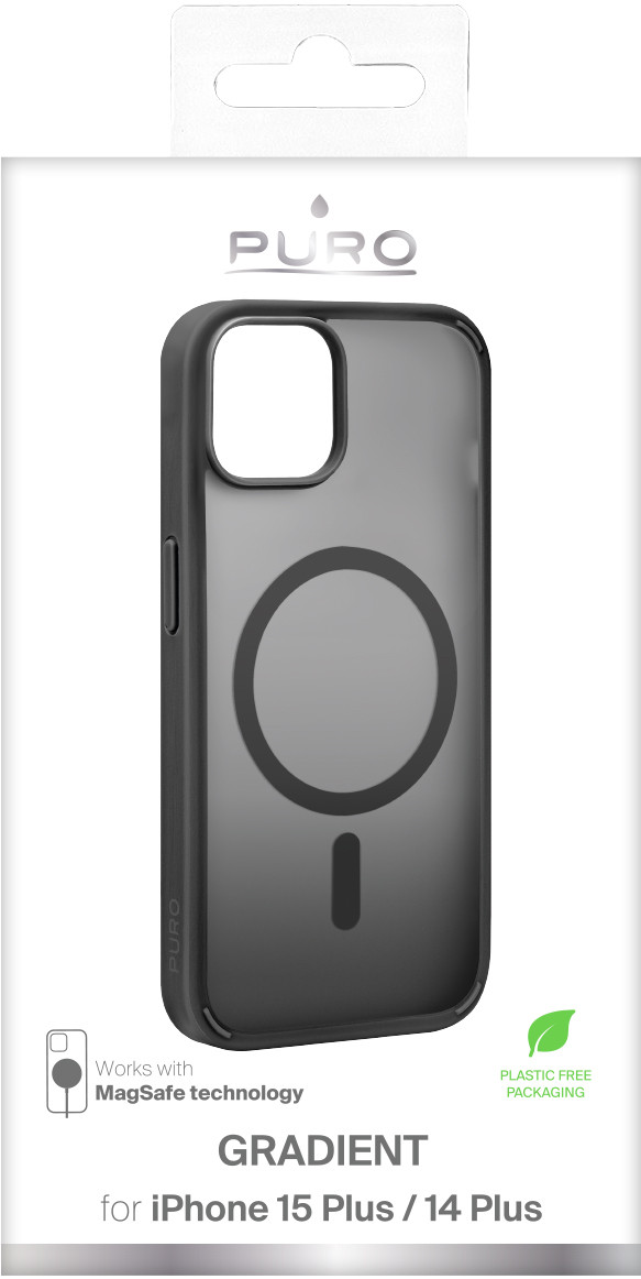 iPhone 15 Plus cover GRADIENT, black