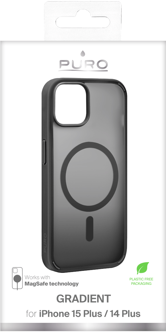 iPhone 15 Plus cover GRADIENT, black