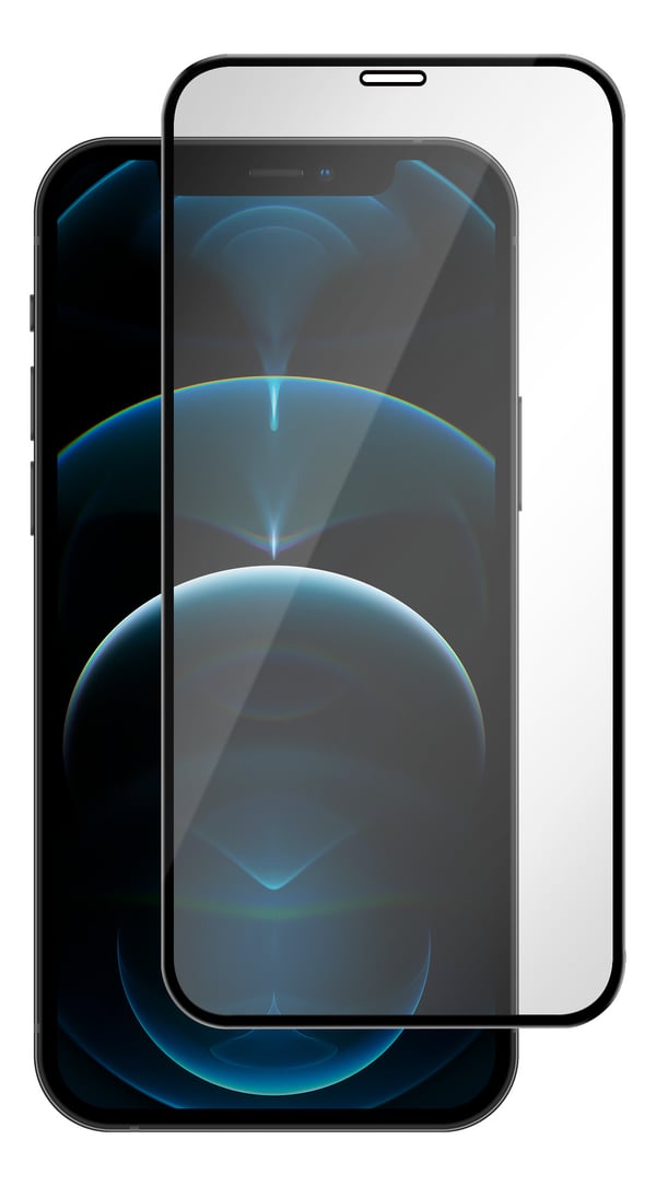 iPhone 12 Pro Max, Tempered Glass, full fit, black