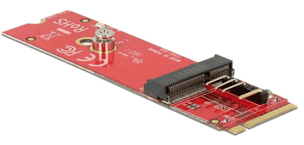 Converter M.2 KeyM male>M.2 Key E slot USB PCIe modules