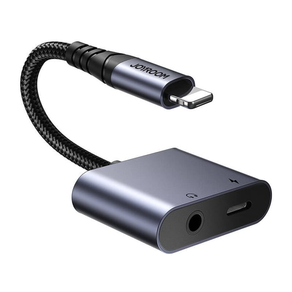 2-i-1 lydadapter Joyroom SY-L01 Lightning til 3,5 mm + Lightning (sort)