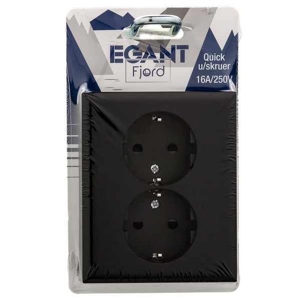 Double socket flush Grounded
