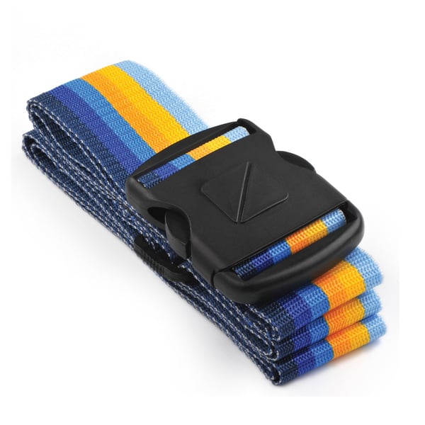 Luggage Strap 5cm x 200cm + name tag,Blue or Green