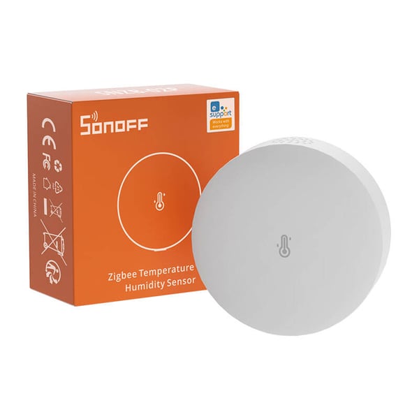ZigBee Sonoff SNZB-02P smart temperatur- og fuktighetssensor (rund)