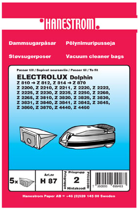 Dammsugarpåsar ELECTROLUX DOLPHIN