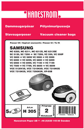 Dammsugarpåsar SAMSUNG VCC 7210H3O