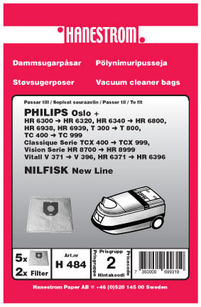 Dammsugarpåsar PHILIPS OSLO+