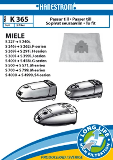 Vacuum cleaner bags K365 Vacuum cleaner bags K365