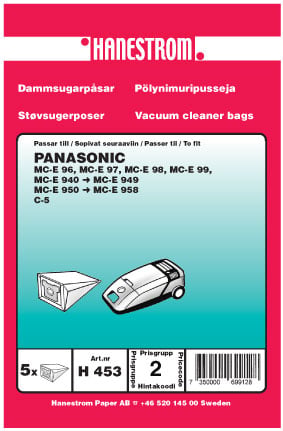 Dammsugarpåsar PANASONIC MC-E 940 serie