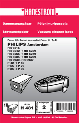 Dammsugarpåsar PHILIPS AMSTERDAM
