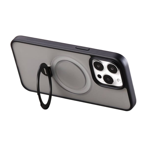 Joyroom JR-BP004 Magnetisk beskyttelsesveske med holder for iPhone 15 (svart)
