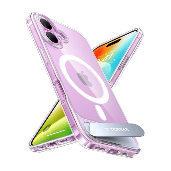 Etui Torras Pstand Series til iPhone 16 Plus (gennemsigtig)