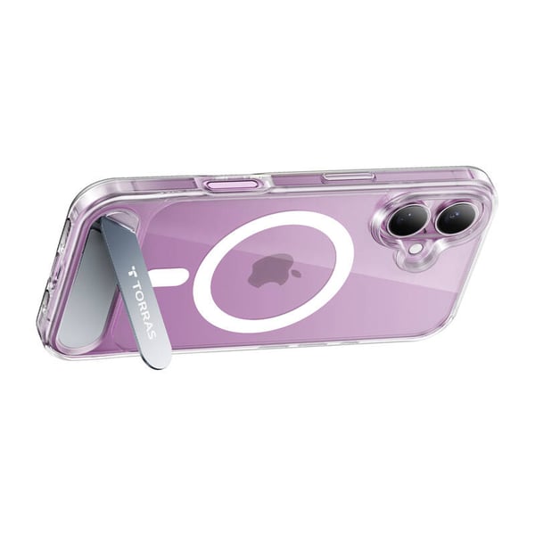 Etui Torras Pstand Series til iPhone 16 Plus (gennemsigtig)