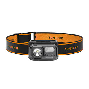 Superfire HL23-S hodelykt lommelykt, 350lm, USB-C Superfire HL23-S hodelykt lommelykt, 350lm, USB-C