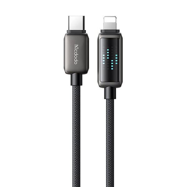 Mcdodo CA-2630 USB-C til Lightning-kabel, 36W, LED-skjerm, 1,2m