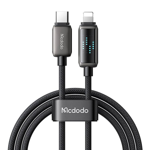 Mcdodo CA-2630 USB-C til Lightning-kabel, 36W, LED-skjerm, 1,2m