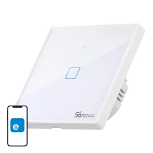 Smart Switch WiFi + RF 433 Sonoff T2 EU TX (1-kanals) oppdatert