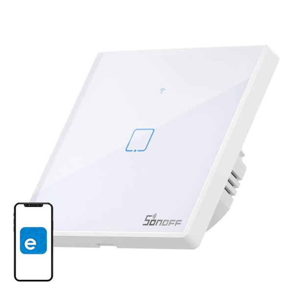 Smart Switch WiFi + RF 433 Sonoff T2 EU TX (1-kanals) oppdatert