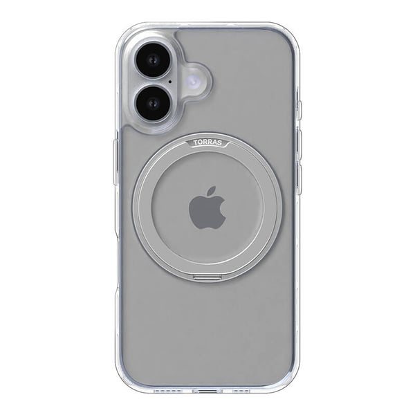 Torras Ostand Pro-deksel til iPhone 16 (gjennomsiktig)