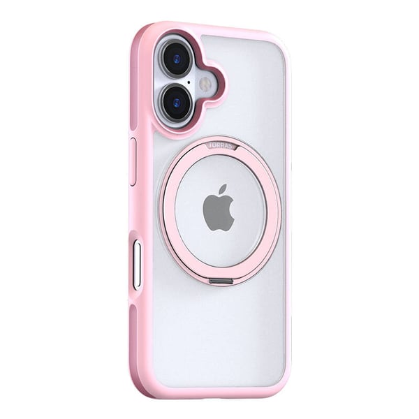 Torras Ostand R Fusion-deksel til iPhone 16 (rosa)