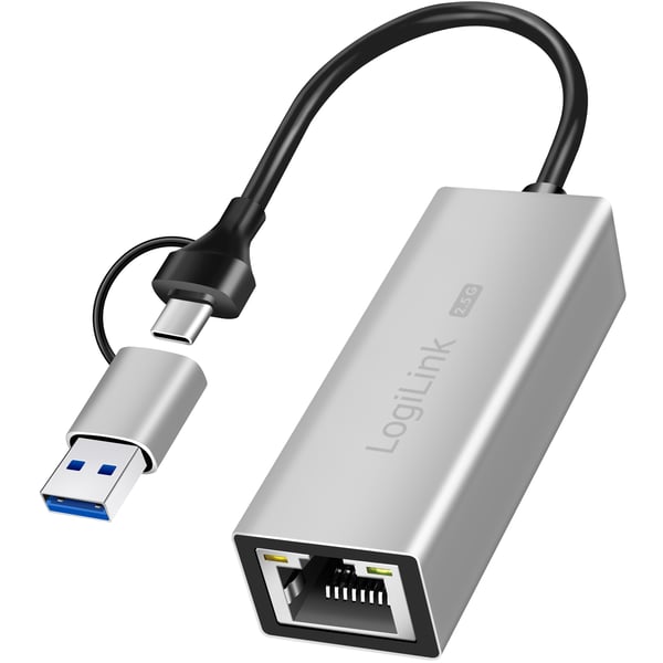 USB-A/USB-C -> 2,5 Gigabit netværksadapter RJ45