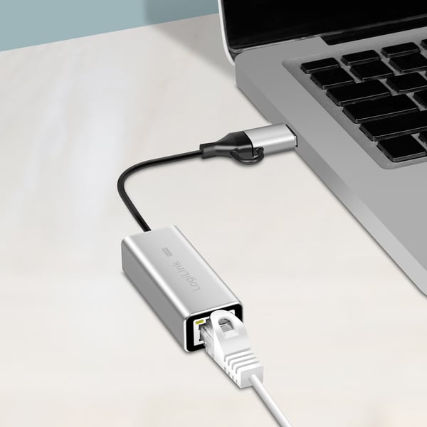 USB-A/USB-C -> 2,5 Gigabit nettverksadapter RJ45