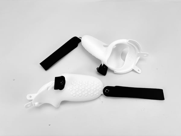 Beskyttende silikonhåndtaksbeskyttelse for Meta/Oculus Quest 2 White