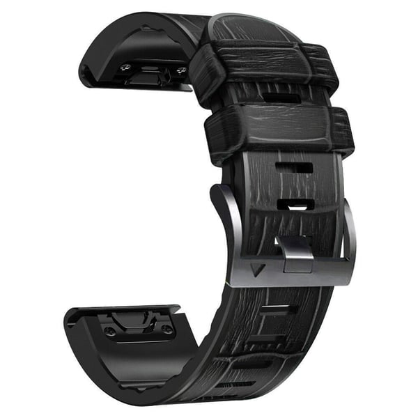 Silikon klokkerem til Garmin Fenix 8/7X/6X/5X Black 22 mm