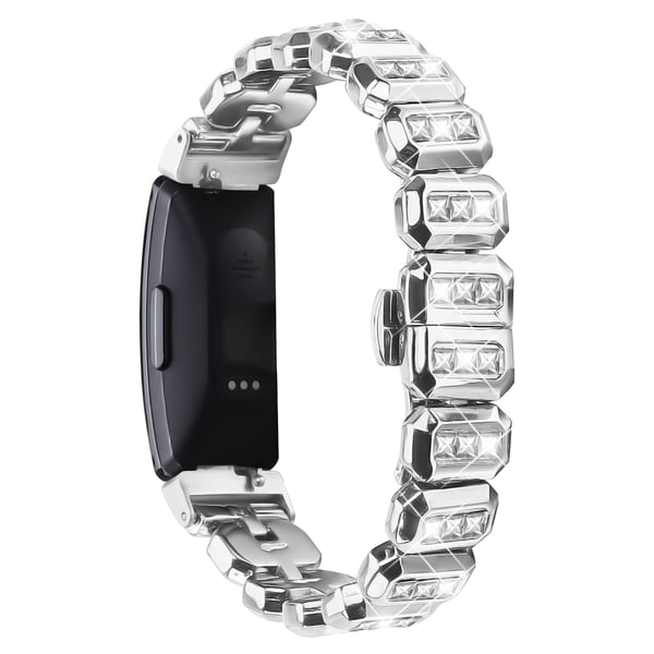 Fitbit Inspire Square Diamond Butterfly -solkihihna Silver