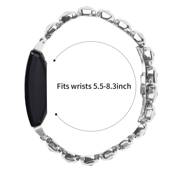 Fitbit Inspire Square Diamond Butterfly -solkihihna Silver