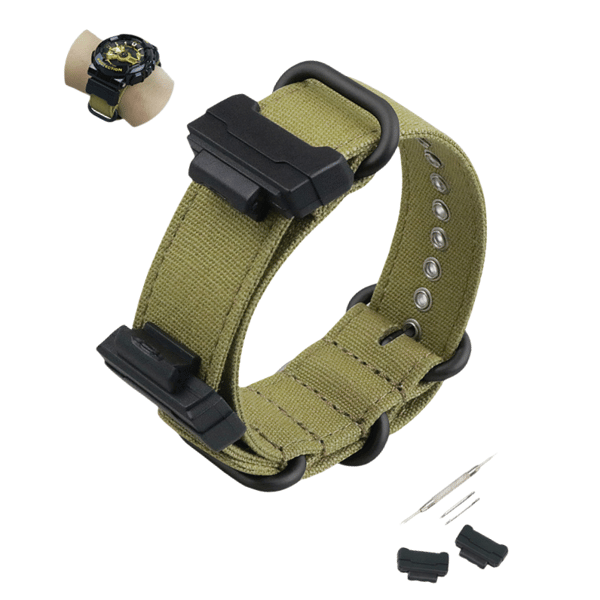 Cinturino in nylon da 16 mm compatibile con Casio G-Shock DW-5600/5610/5700/ 8900, GW-6900/M5610, GA-100/110, cinturino sportivo traspirante ad asciugatura rapida,resistente all'abrasione e antiscivolo